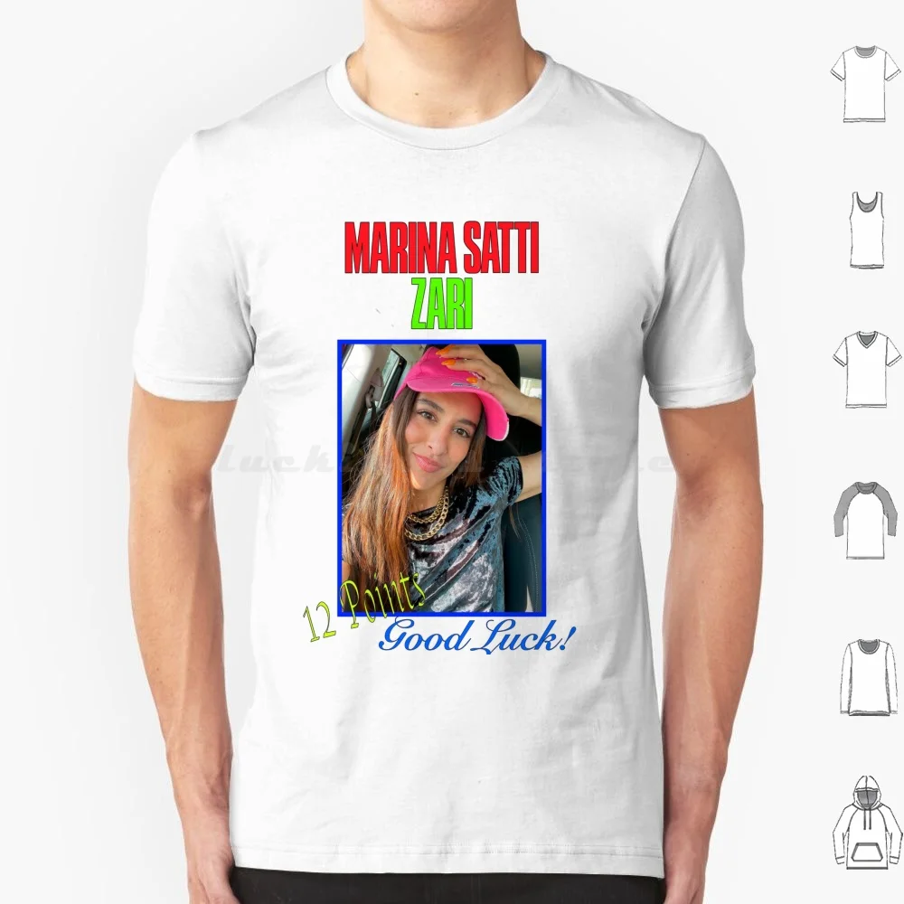 Marina Satti Zari Song Contest 2024 Greece Merch T Shirt Big Size 100% Cotton Marina Satti Zari Marina Satti Zari 2024 2024