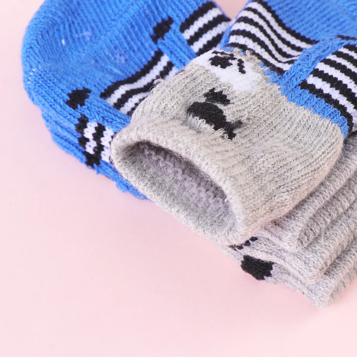 

4Pcs Pet Cotton Socks Knitting Anti Scratch Puppy Ankle Socks Random Color Size Comfortable Pet Ankle Sock