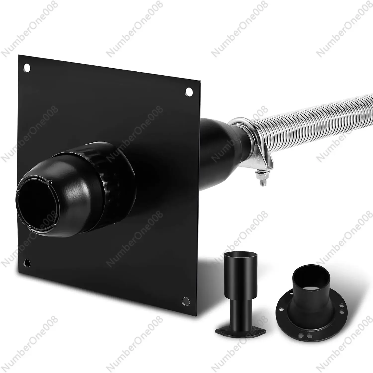 Generator Expansion Silencer Kit with Insulated Through-Wall Mounting Plate for Safe Exhaust