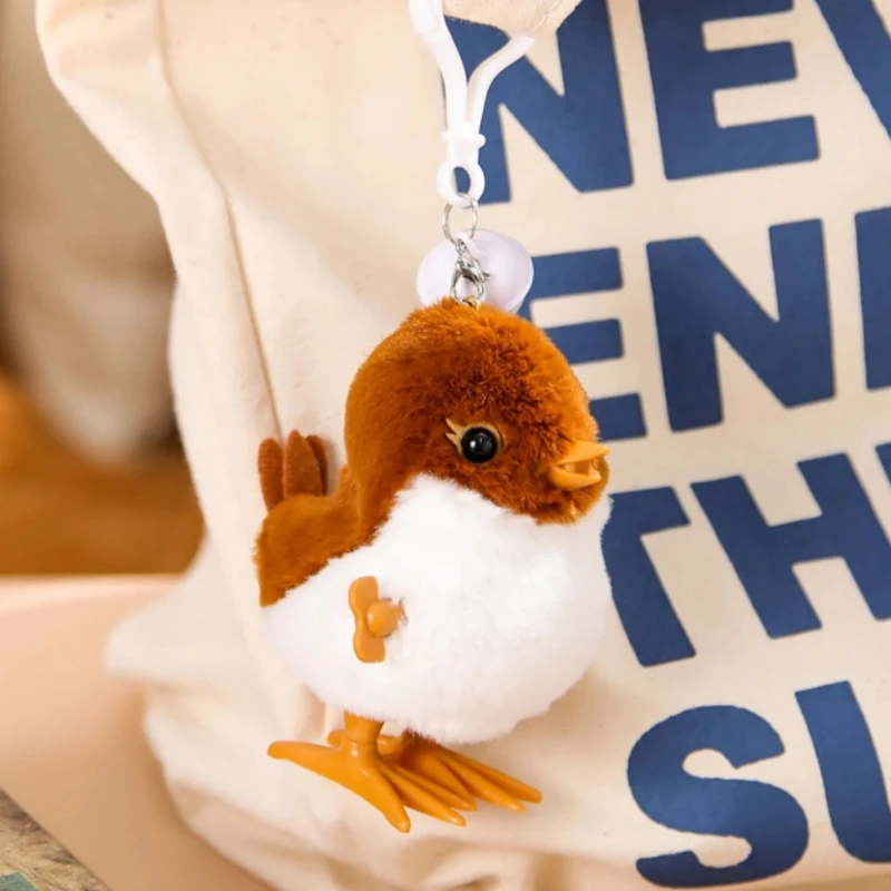 Plush Stuffed Wind - Up Walking Chick Toys Cute Clockwork Interactive Animals Gifts for Kids