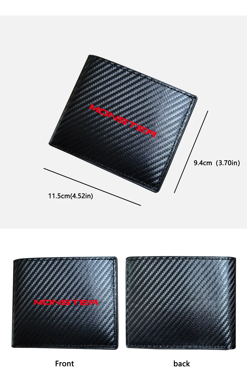 Motorcycle for ducati MONSTER 696  797 821 1100 1200 motorcycle carbon fiber leather wallet Card package car accessories