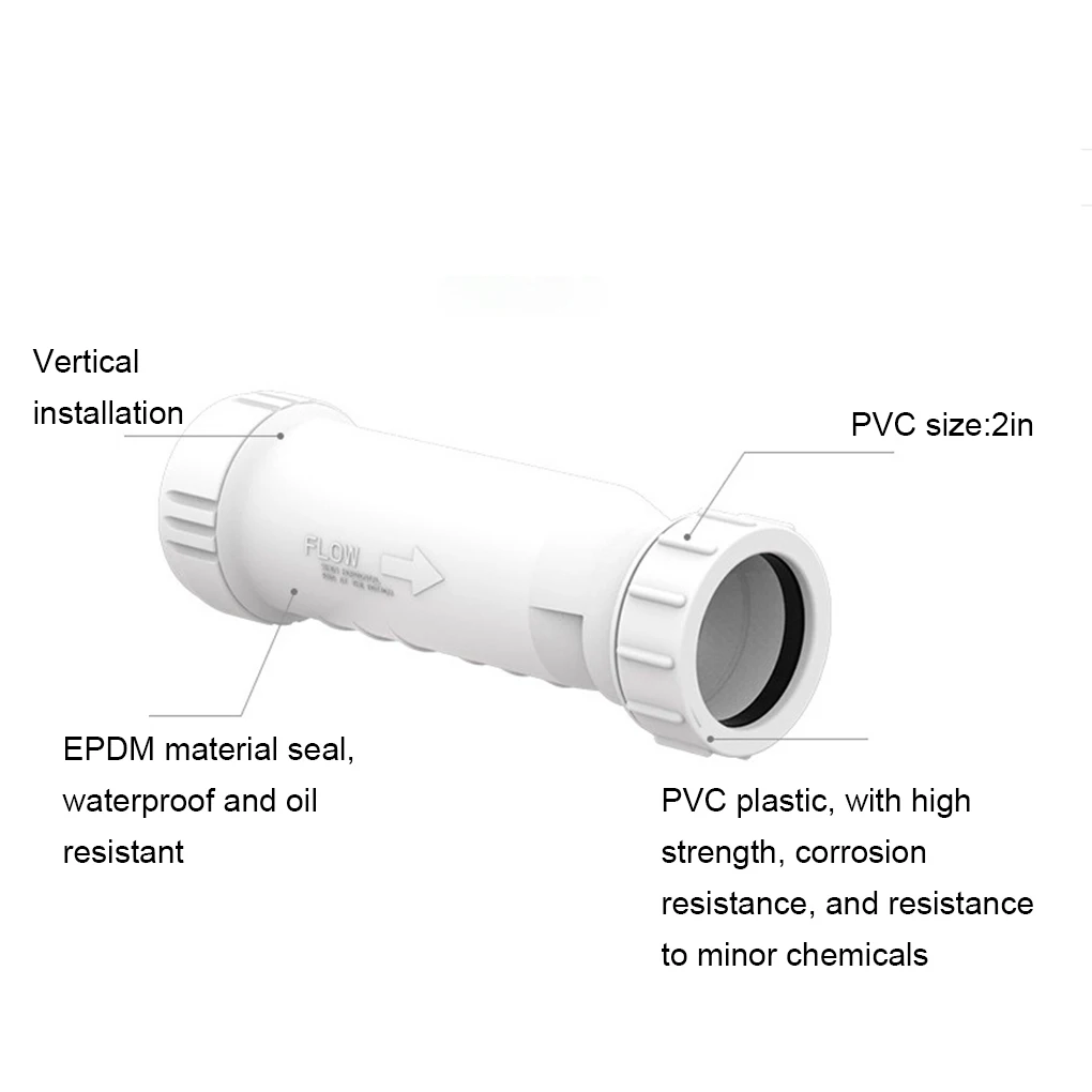 Waterloze Zelfsluitende Afvalklep Inline Trap Badkuip Voor Caravan Rv