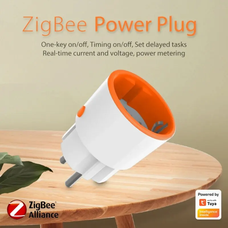 Tuya Smart Zigbee 3.0 Power Plug 16A EU Outlet Work With Alexa And Tuya Hub Wireless Voice Remote Control Alexa Google Home