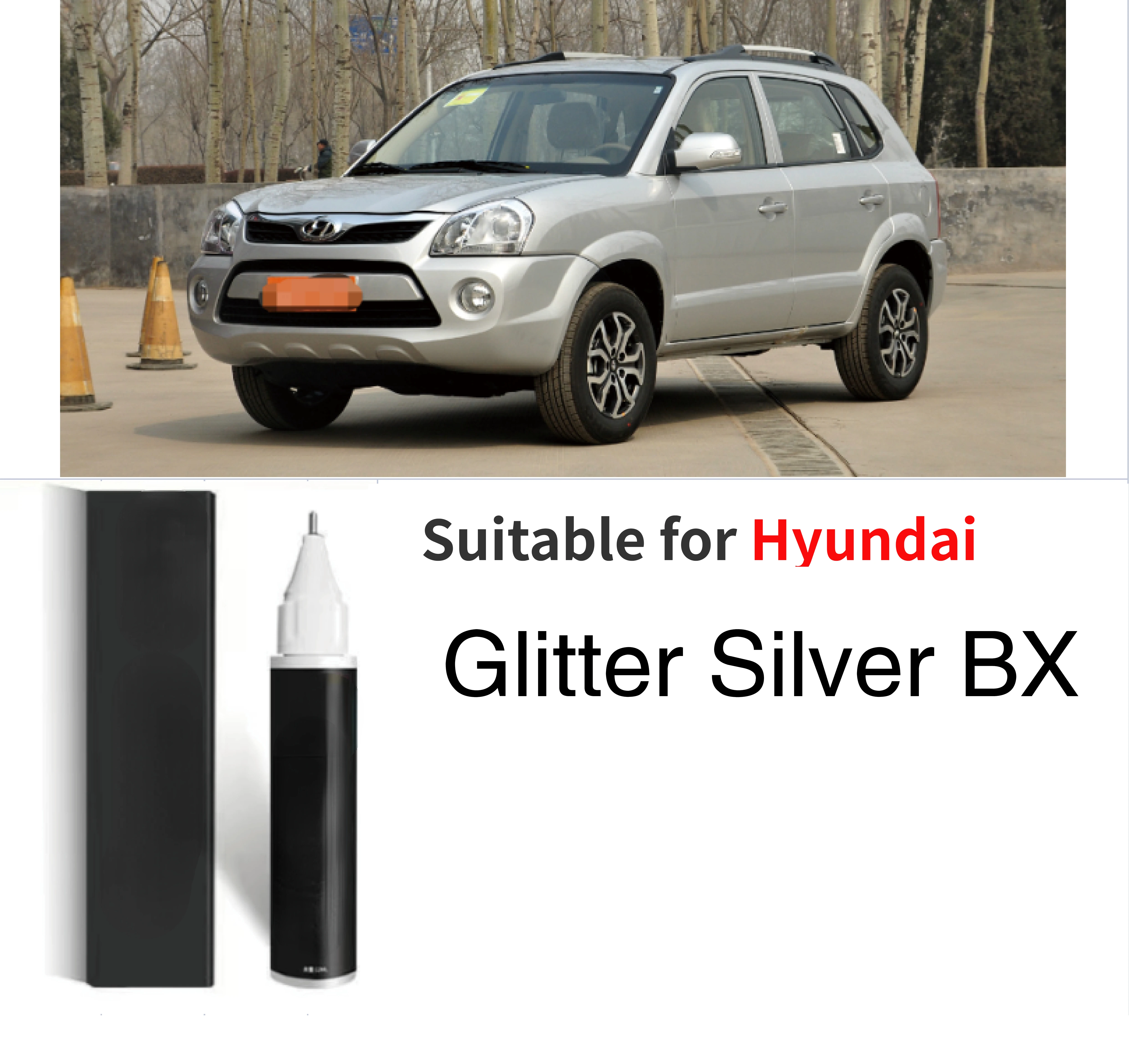 Suitable for Hyundai Paint repair for scratch repair  Flash Silver BX Dream  N3S Crystal Silver 2R  moon Silver  Y9S pen