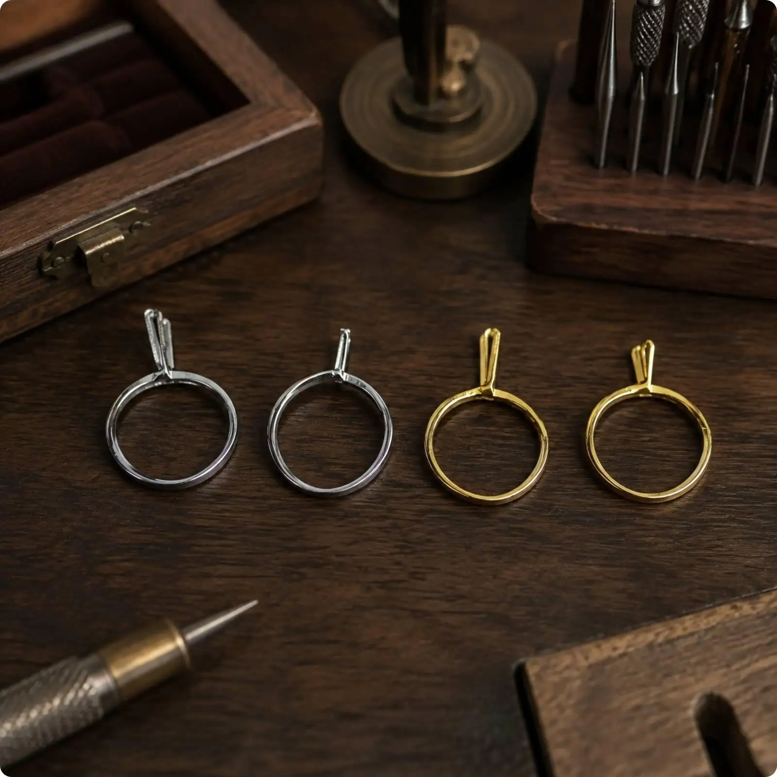 Jewelry Holder Ring Setting Display Stand for Gemstone Identification and Jeweler Appraisal Work