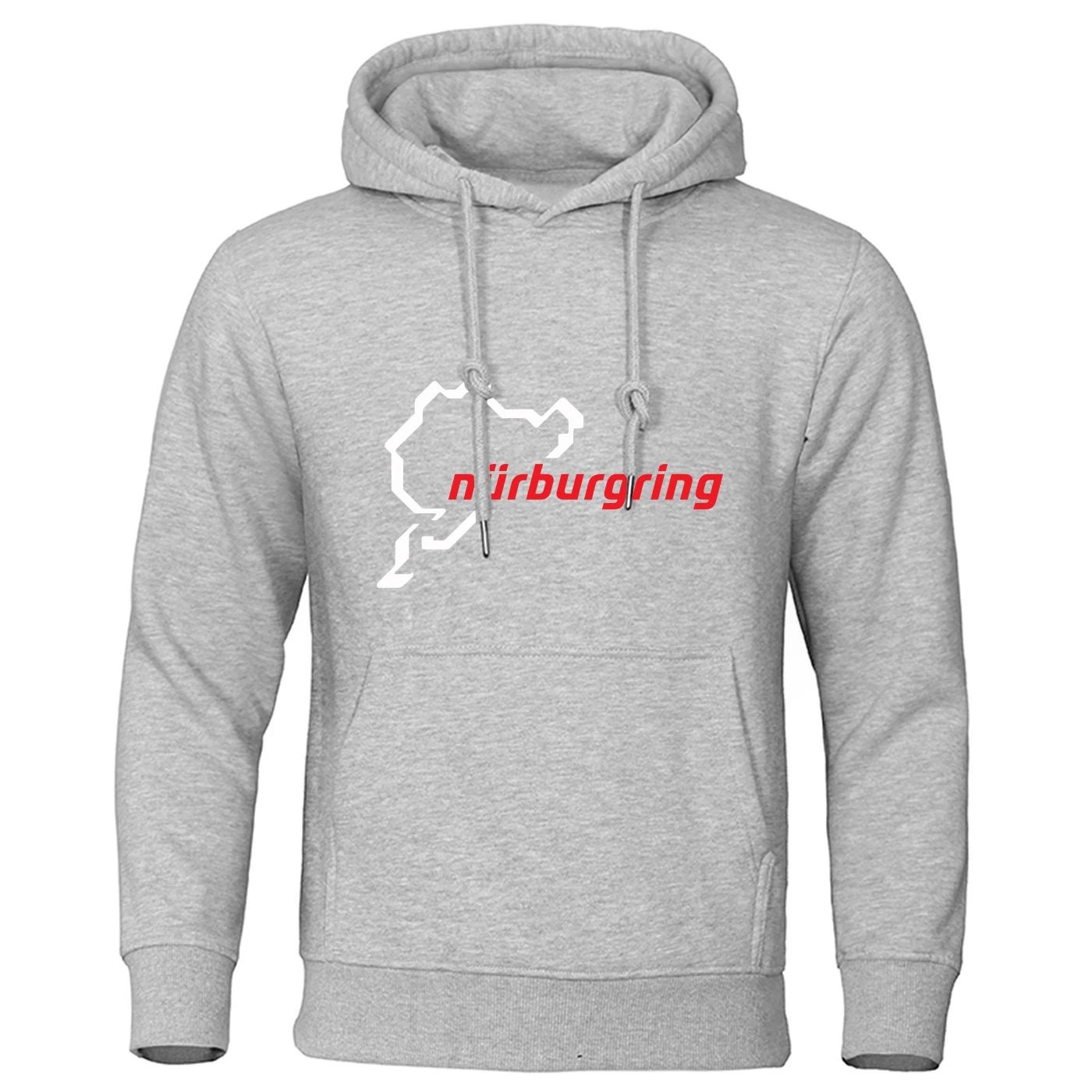 The Racing Track Nurburgring Logo Print 2026 Avant-garde Style Pullover Spring And Autumn Drawstring Men's Hoodies Leisure Coat