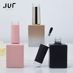 Empty Nail Polish Bottle 10ML 15ML Cosmetic Container Black Pink Glass with A Lid Brush Nail Glass Bottles with Brush oil bottle