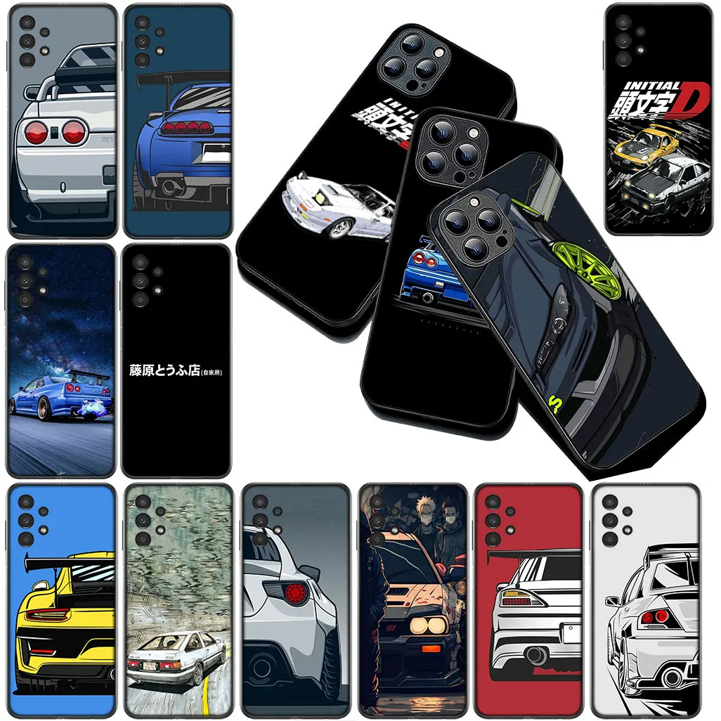 Мягкий чехол для Xiaomi Redmi Note 14 13 ProPlus A3 Pro Plus 13C Pro+ 5G 4G Note14, чехол для телефона Initial D AE86, автомобильные задние фонари, чехол