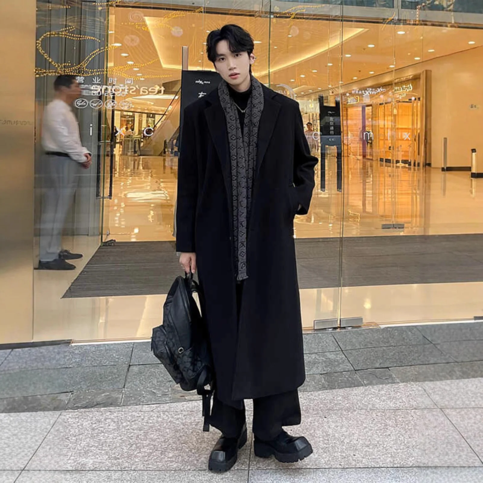 

Пальто из шерстяной смеси с поясом, мужское, для тяжелых условий эксплуатации, промышленная рабочая одежда, практичное, износостойкое, функциональное, прочное, надежное, устойчивое.