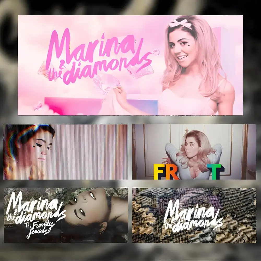 singer pop M-Marina Diamandis Mouse Pad Large Thick Desk Pad Stitched Edges Gaming Mouse Mat for PC