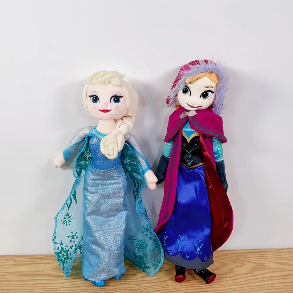 50cm Cartoon Anime Frozen Princess Anna Elsa Olaf Stuffed Plush Toy Doll Room Ornament hold pillow Girl Birthday Christmas Gift