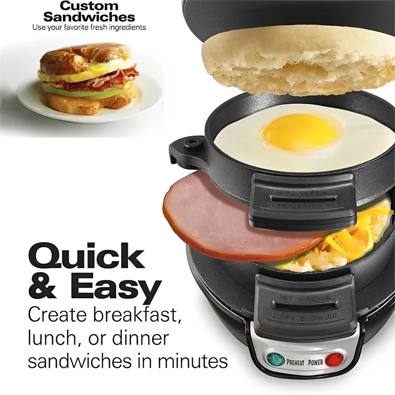 Electric Burger Sandwich Maker Machine Hamburg Sandwich Maker With Egg Cooker Ring Machine Bread Machine 220V/110V