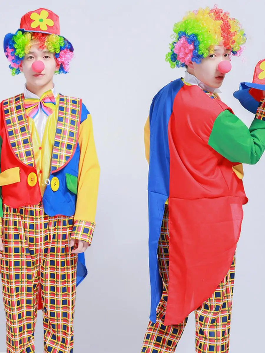 Neues Halloween-Kostüm für Erwachsene, Clown-Outfit, für Herren und Damen, Zirkus-Performance-Kostüm, Festival-Performance, Dr up
