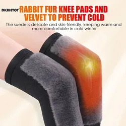 Thick Plush Leg Warmers sleeves Winter Faux rabbit Fur Lined Knee Pads Warm Brace Cold Leg Arthritis Kneepad Support Running