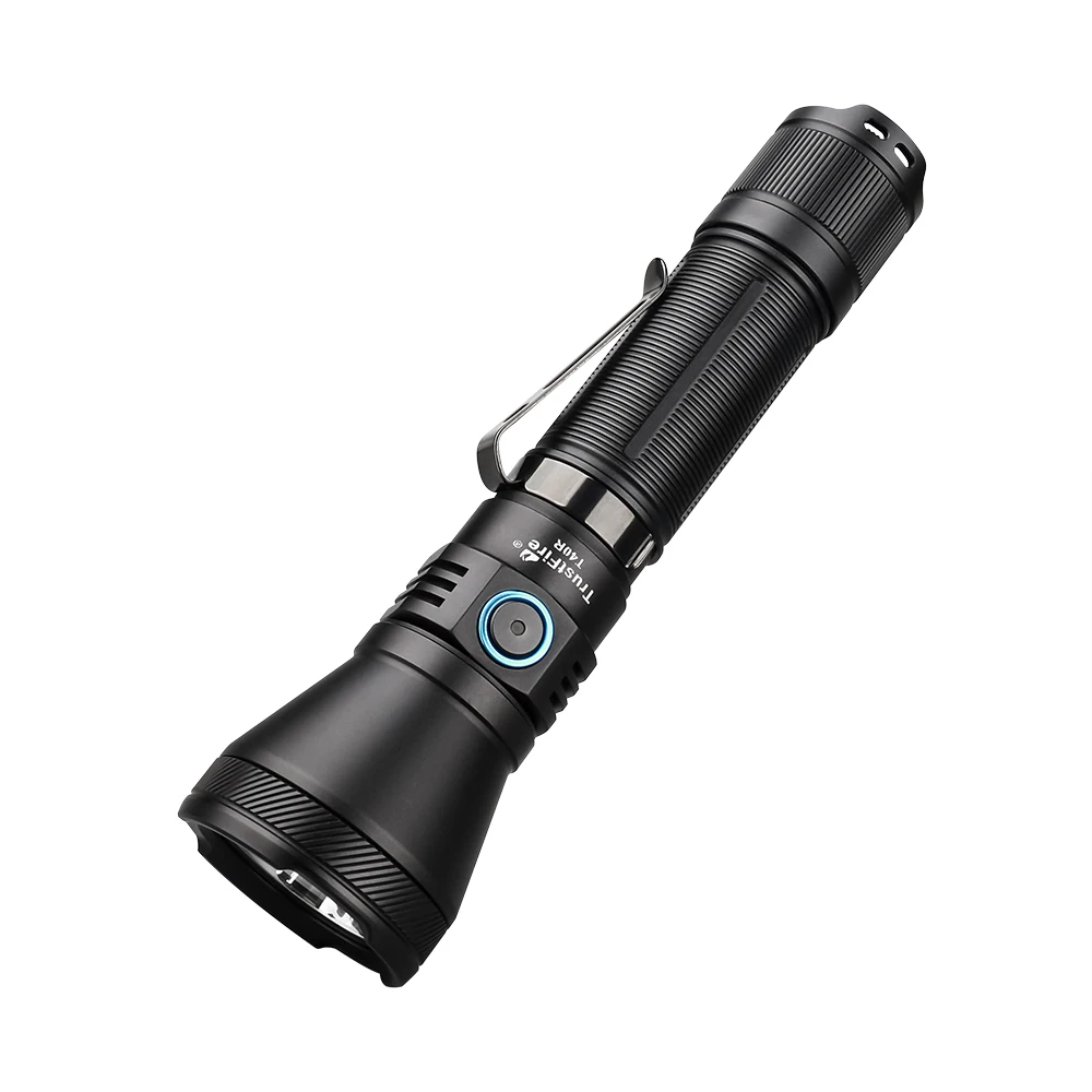 Trustfire T40R High Power Military Tactical Flashlight 1800Lumens 550meters Rechargeable 18650 Lamp With Usb Charging Ip68 Torch