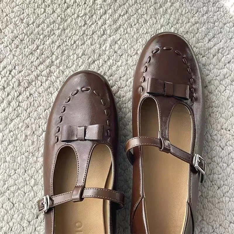 New French Roped Mary Jane Shoes 2025 Summer  White Summer Women's Shoes Breathable Versatile Flats