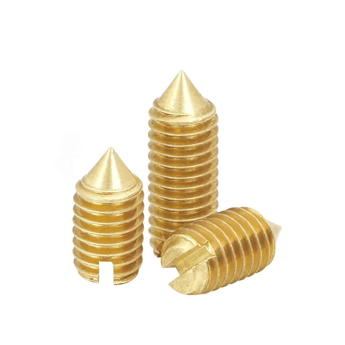 Brass Slotted Machine Screw / Copper Tip Headless Screw / Set Screw M2-M5