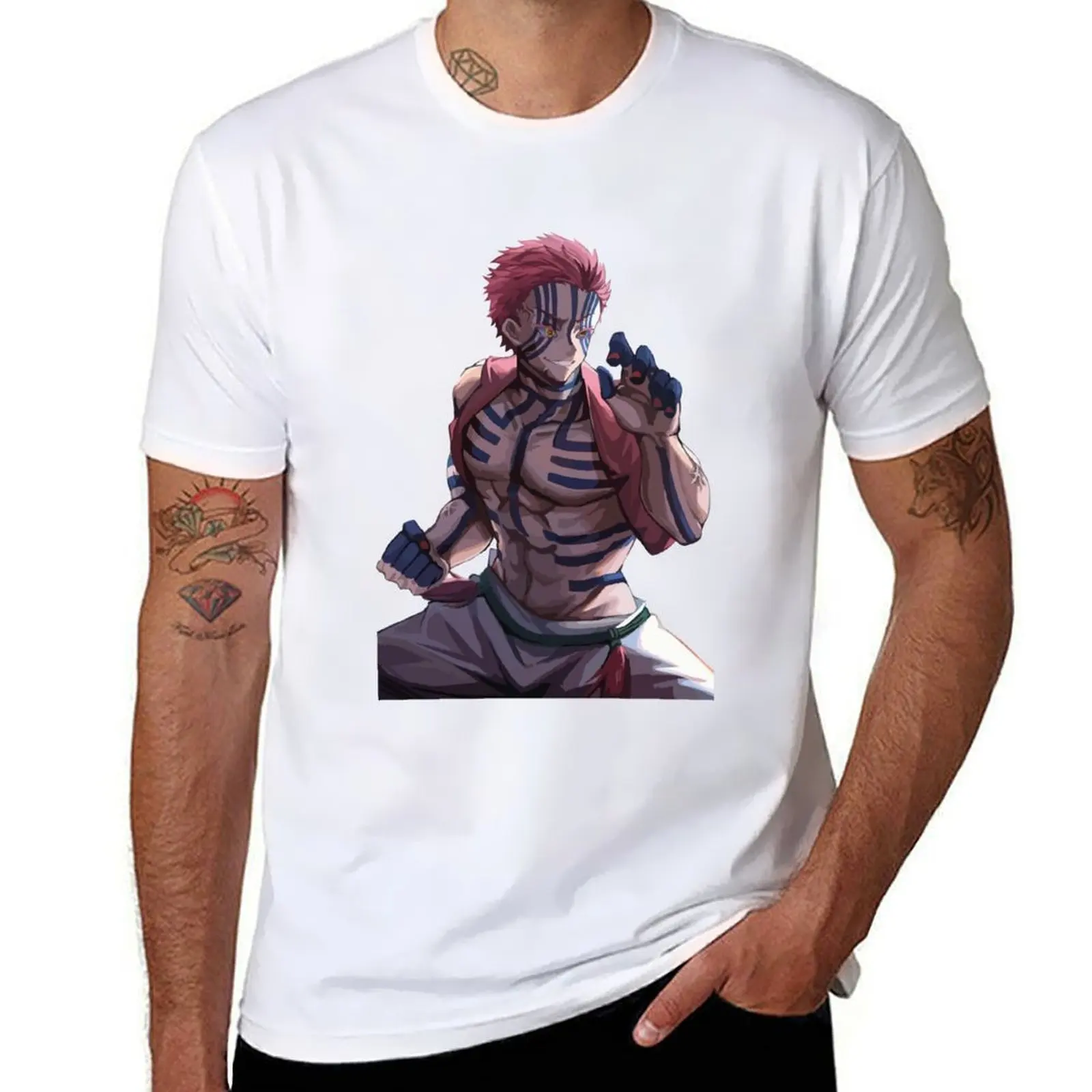 

The Third Kizuki Demon Akaza Upper Moon Three T-Shirt t shirt man luxury t shirts for man pack white T-Shirt