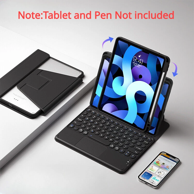 

360 Rotating Magnetic Bluetooth Touchpad Keyboard Case for Samsung Galaxy Tab S9 S8 Ultra 14.6 inch with Keyboard Casing Cover