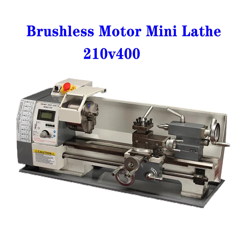 Bürstenloser Motor 210V400 Mini-Drehmaschine 38mm Spindelloch 125mm Spannbohrung Gewöhnliche kleine Drehmaschine