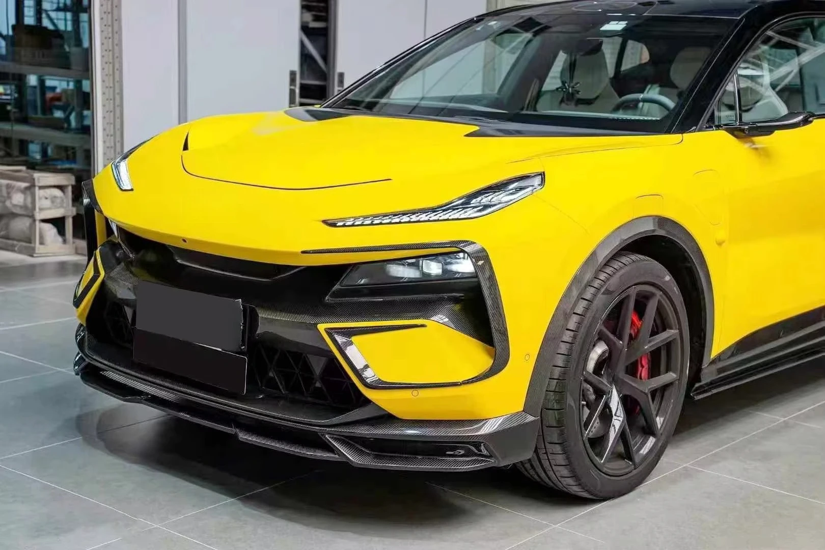 High Quality Dry Carbon Fiber Body Kit for Lotus Eletre PK Style Front Lip Side Skirts Rear Lip Auto Parts New Upgrade Parts