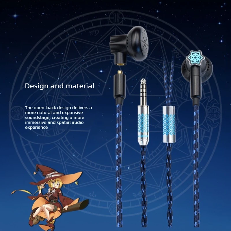 

QIGOM S55 Magician IEMs HIFI Wired Flat-head Earphones 15.4mm Dynamic Driver Music Gaming Earbuds with MMCX Cable