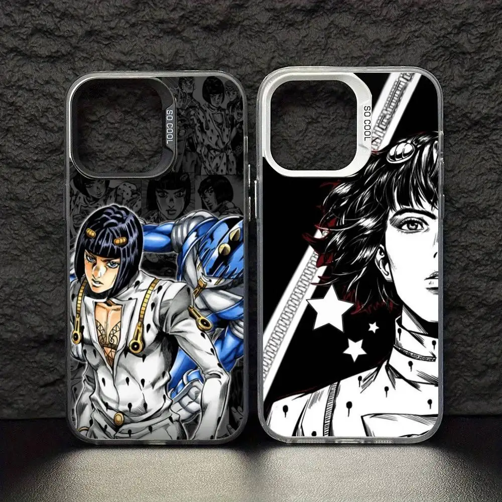 

Bucciarati JoJos Bizarre Adventure Phone Case For iPhone 17 16 15 14 13 12 11 Pro Max Plus Silver Matte Black Cover