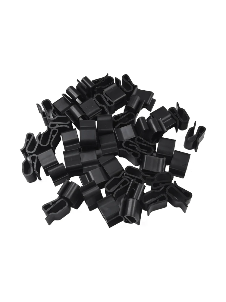 50 Pcs Solar Panel Wire Clip Stainless Steel Cable Clips Metal Trailer Wire Clip Electrical Cord Management  50