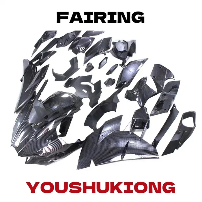 

Бесплатная доставка, подходит для Kawasaki Ninja H2 2015-2022 годов, черный комплект обтекателя из углеродного волокна