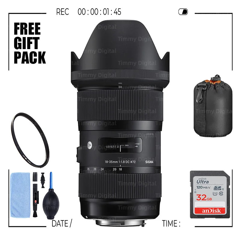 

Sigma 18-35mm F1.8 DC HSM Art Lens APS-C Format Wide Angle Zoom 18-35mm F1.8 Lens for Canon Mount or Nikon Mount