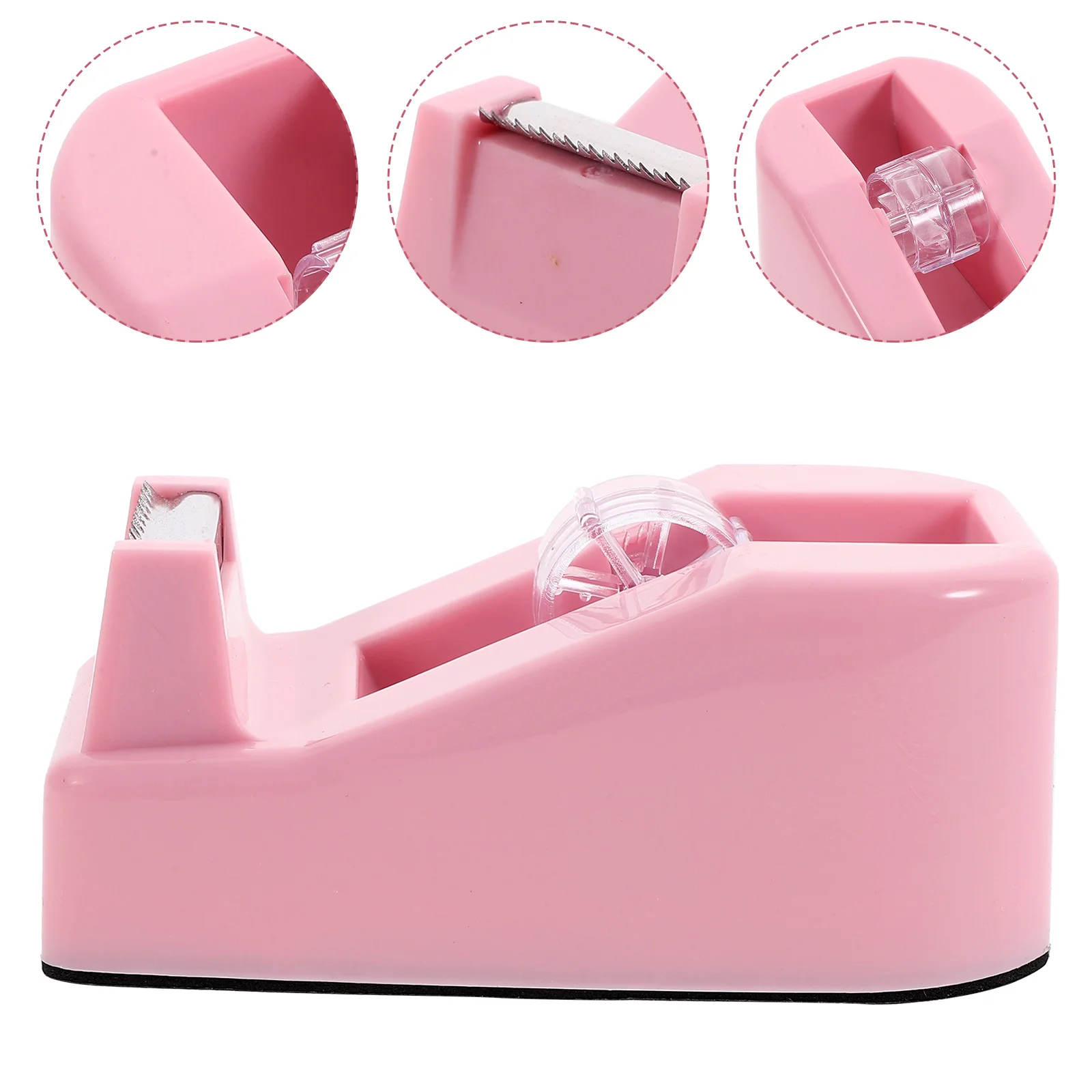 Dispensers Macaron Color Small Tape Holder Creative Desktop Office Machine Packaging (cherry Blossom Pink) Magnetic