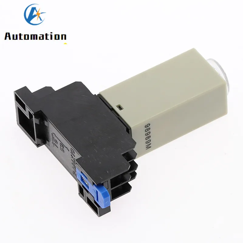Power-on Delay Rotary Knob DPDT 1S/5S/10S/30S/60S/3M/5M/10M/30M Timer Timing Time Relay DC 12V H3Y-2 With Base Socket PYF08A