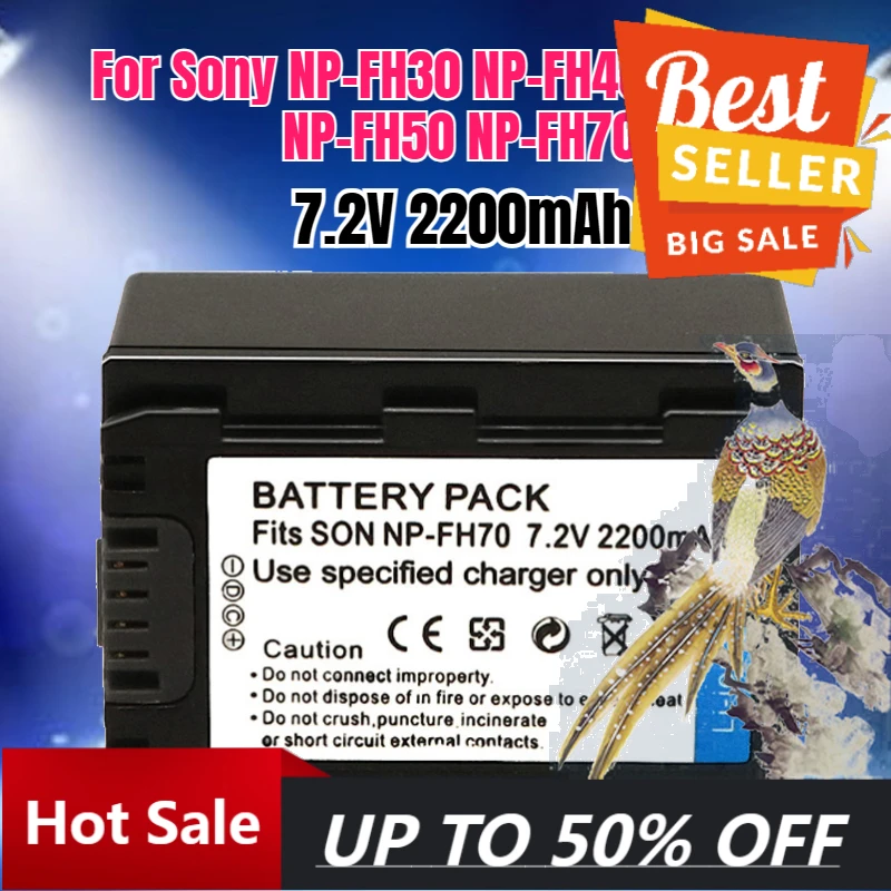 【Fast Delivery】7.2V 2200mAh NP-FH70 Rechargeable Battery for Sony NP-FH30 NP-FH40 NP-FH60 NP-FH50 NP-FH70 HDR-XR Series Camera B
