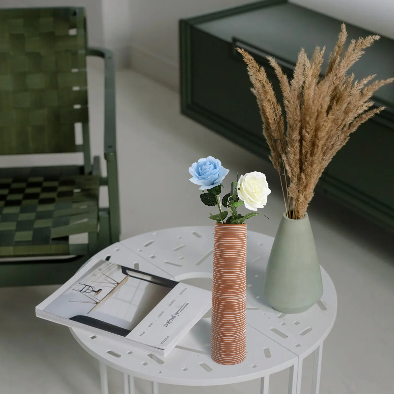 

Ceramic Vase Handmade Creative Flower Arrangement Container Nordic Style Hydroponic Ornament Decoration