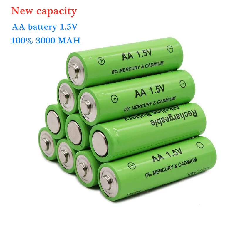 Daweikala Новинка AA батарея 3000 mAh перезаряжаемая батарея 1,5 V AA батарея для часов, мышей, компьютеров, игрушек и т. д.