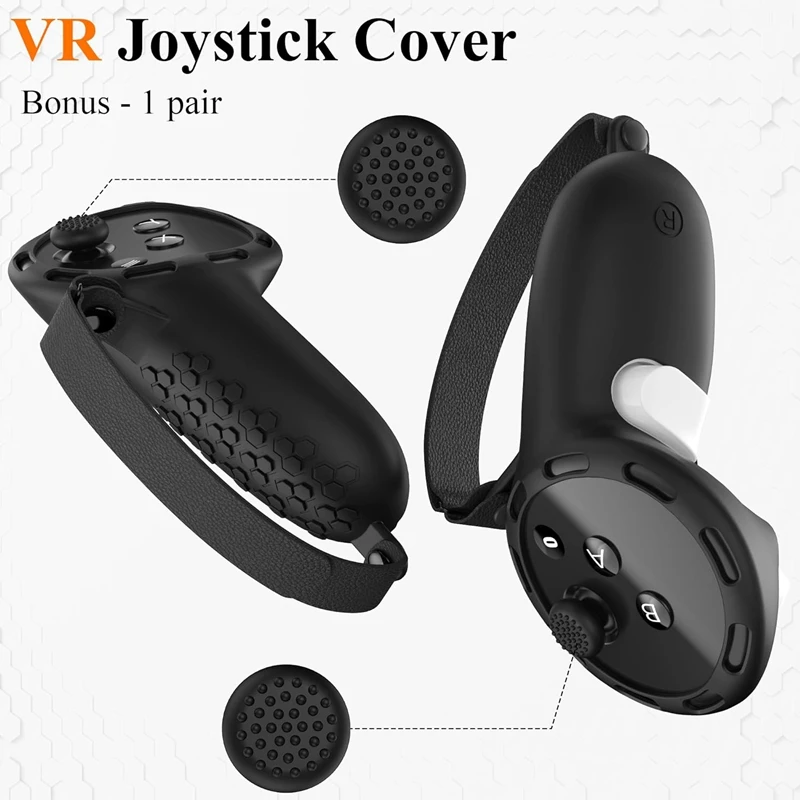 Hand Controller Grips Silicone Grips Cover Protective Sleeve Controller Hand Straps For Meta Quest 3 VR Spare Parts Accessories