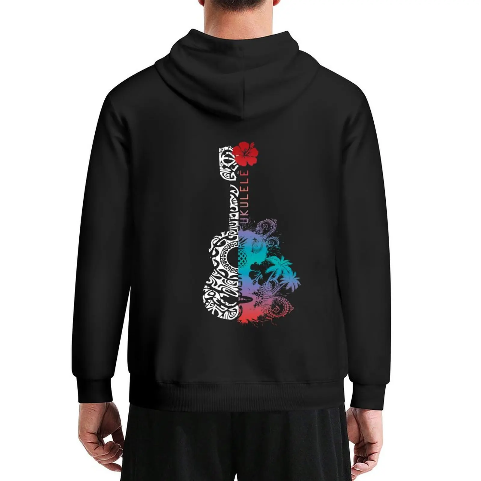 

UKULELE HAWAIIAN TATTOO Hoodie blouse men's sweat-shirt set men's clothes hooded shirt new hooded tee
