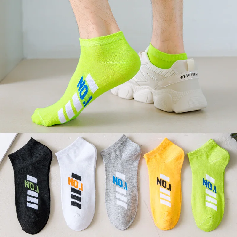 

10 Pairs Fashion NO.1 style low-cut low-top spring summer breathable sweat absorb absorbency deodorant thin socks