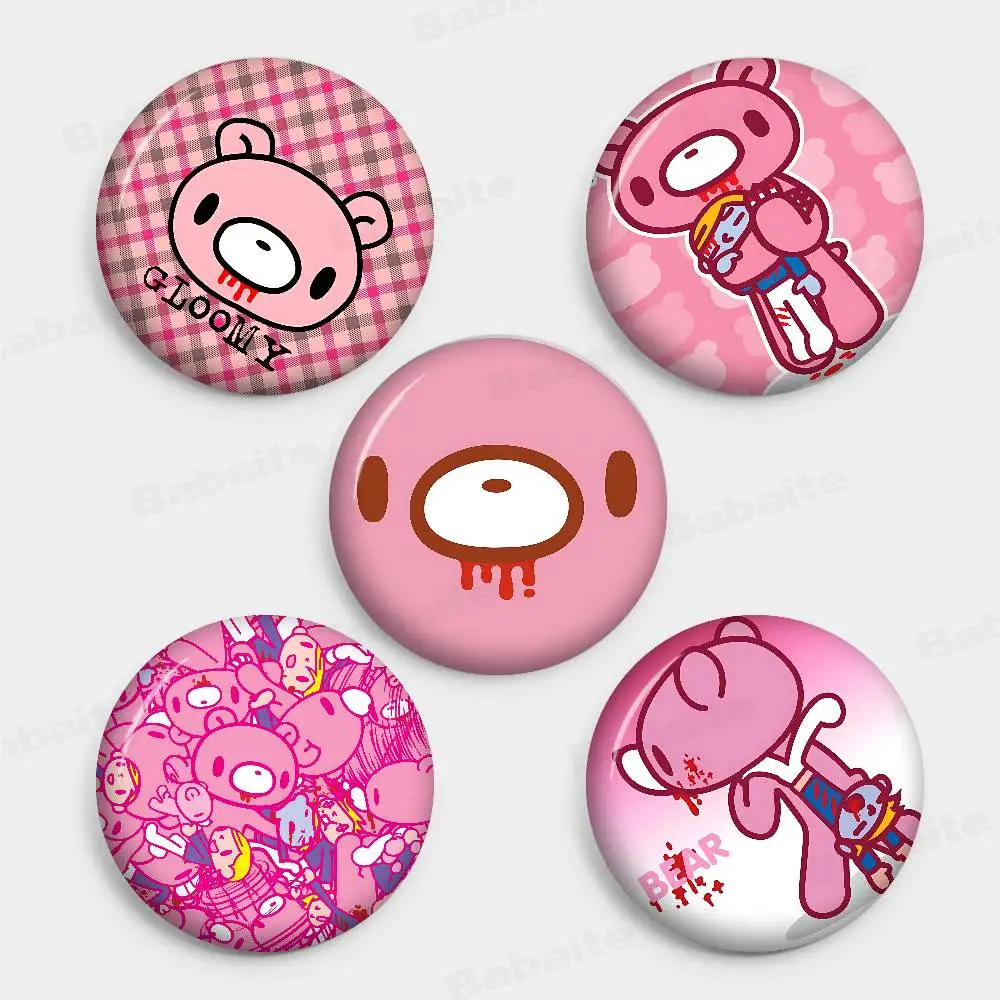 Cartoon G-Gloomy the N-Naughty 58mm Animals Funny Brooches Badge Backpack Clothes Gift Accessory