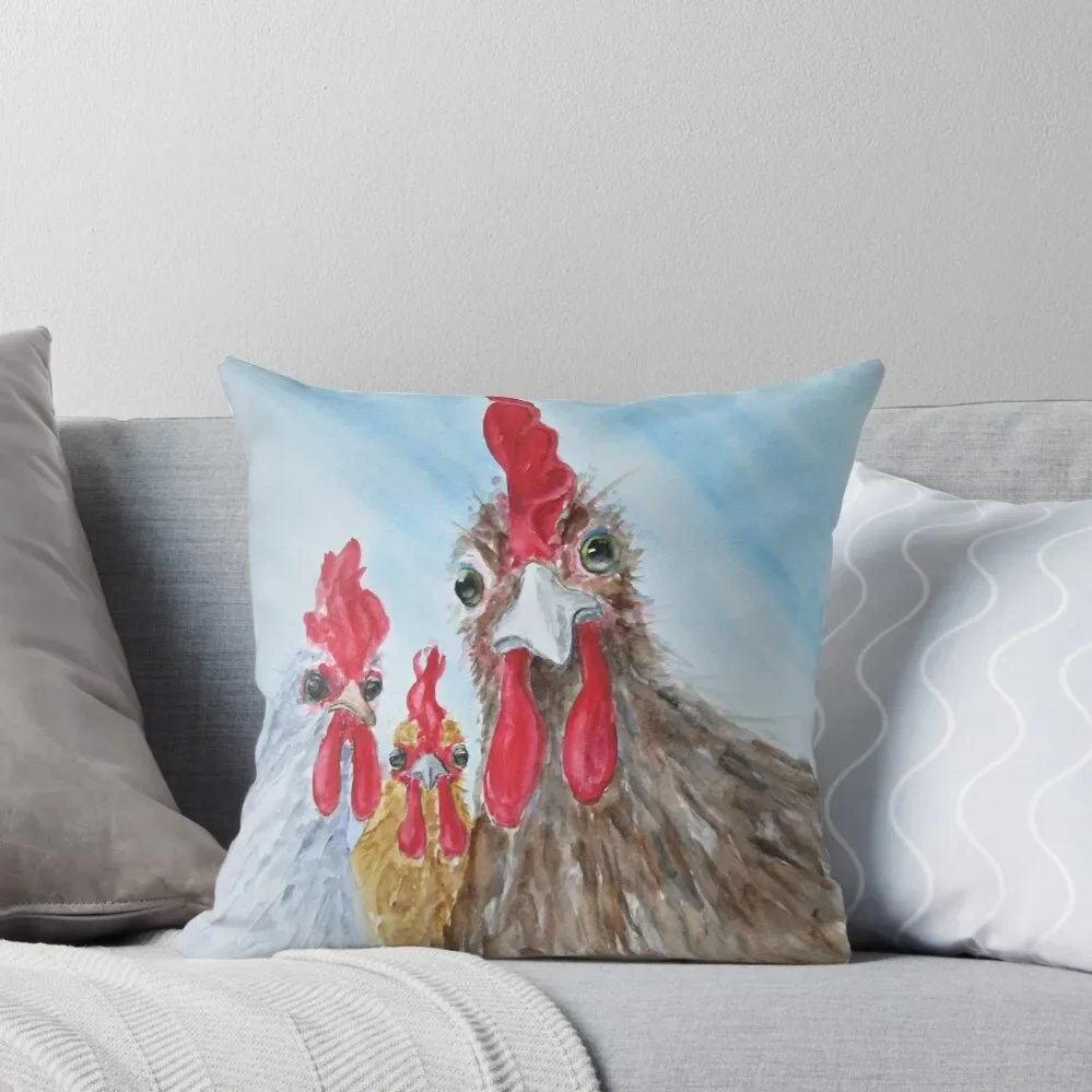 

Chicken Charm, Rooster portrait Throw Pillow Christmas Throw Pillows Covers Covers For Sofas pillow