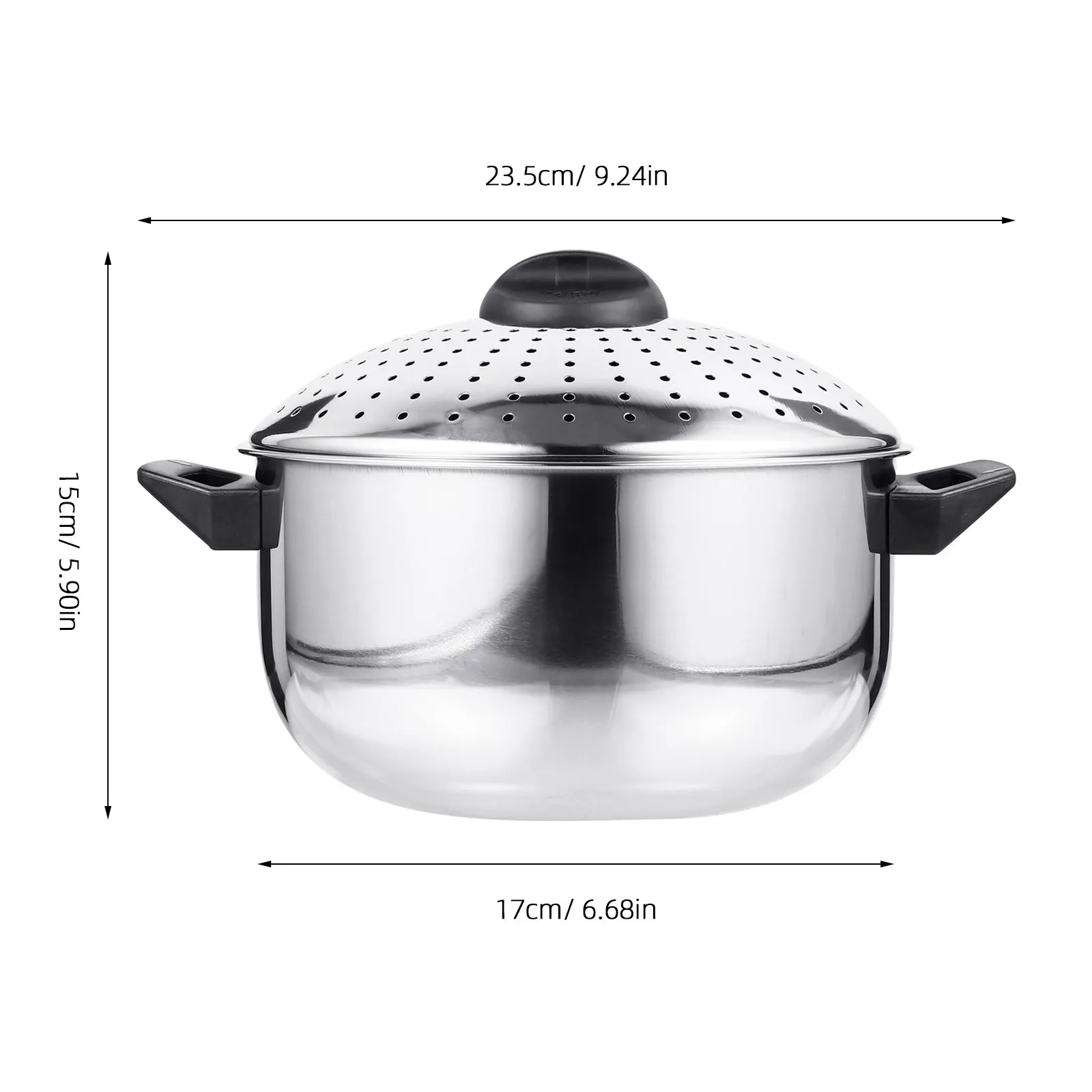 

Stainless Steel Noodle Pot with Strainer Lid for Fast Cooking Ramen Spaghetti Soup Porridge Non-Stick Rustproof Lightweight