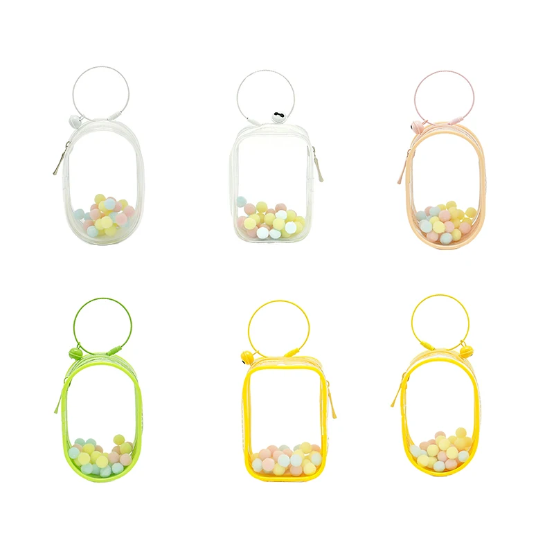 1Pcs Multicolor Clear Outdoor PVC Bag Toy Transparent Bag Decoration Blind Box Doll Display Box Mini Organizer Box Storage Bag