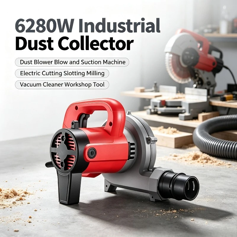 6280W Dust Collector Dust Blower, Grade Blow and Suction Machine for Cutting Slotting Milling Vacuum Cleaner Tool
