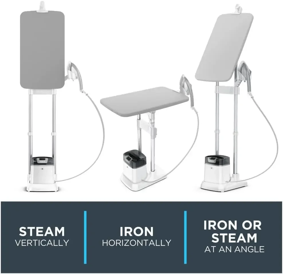 衣類用スチーマー、アイロン台付きフルサイズスチーマー、65インチ、45秒ヒートアップ、1リットル容量、1500ワット