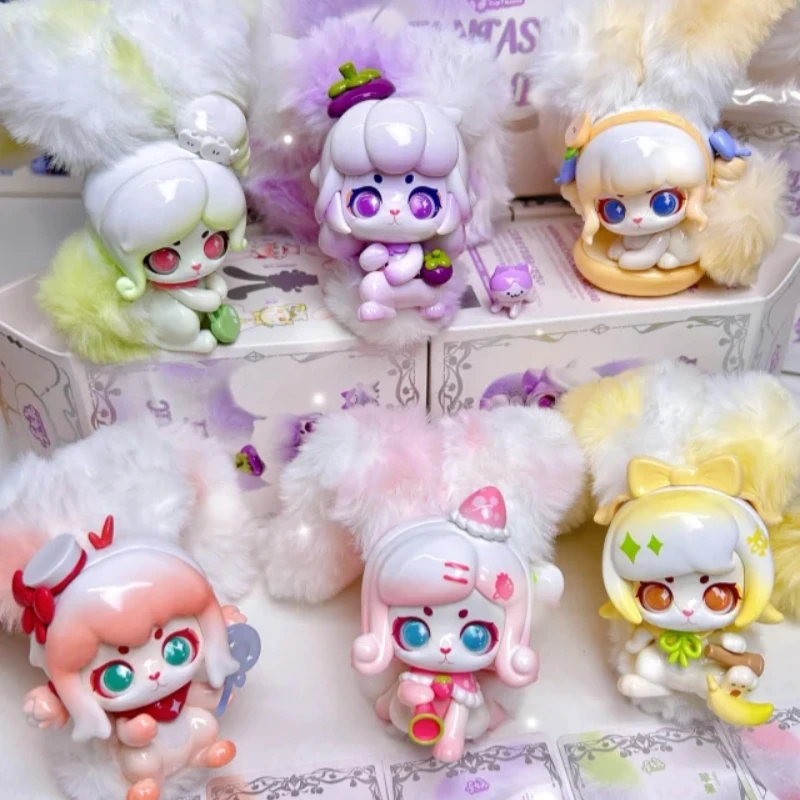 

Подлинная чашка кроликов фантастическая фруктовая серия слепая коробка фигурка фруктовый аромат градиент плюшевый кролик модель орнамент игрушка подарок на день рождения