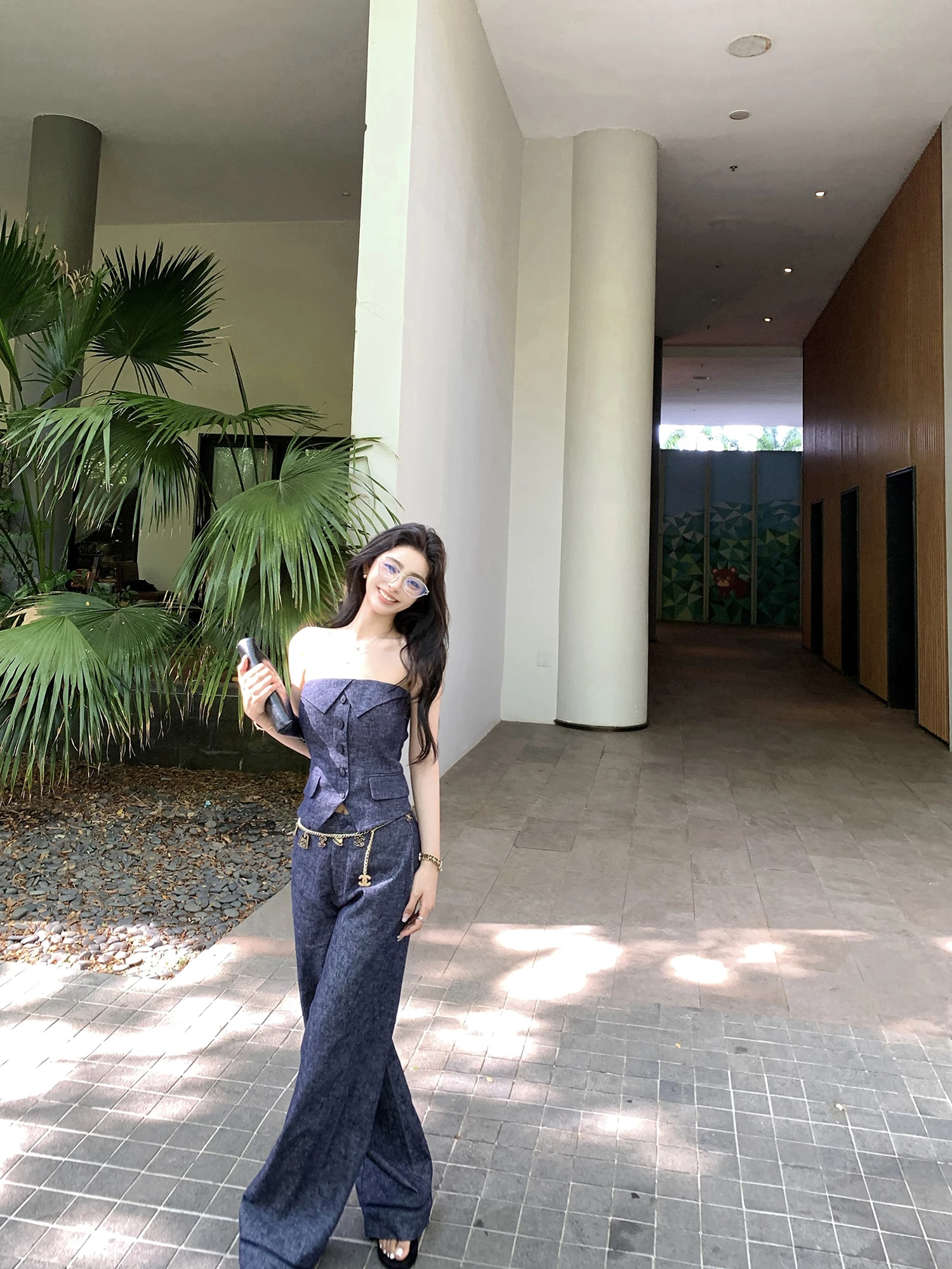 

Красавец-амбициозист, влюбившийся в Страпла, — это моя судьба! Льняной джинсовый комплект: жилет и брюки, летний женский наряд