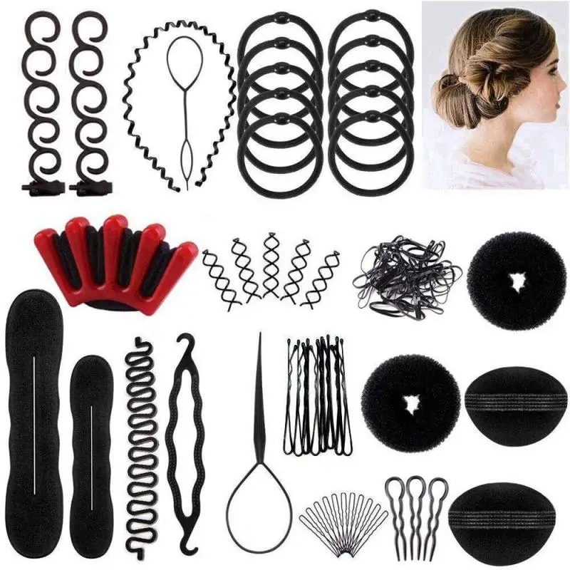 

New 53-piece hair set hairpin set hairpin ball head bud head braided hair artifact bride hair accessories twist