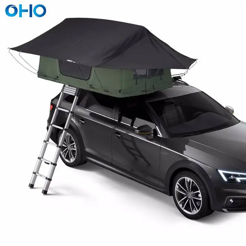 OHO New Soft Shell Agave Green Roof Top Car Tent for 2 3 4 People Outdoor Camping