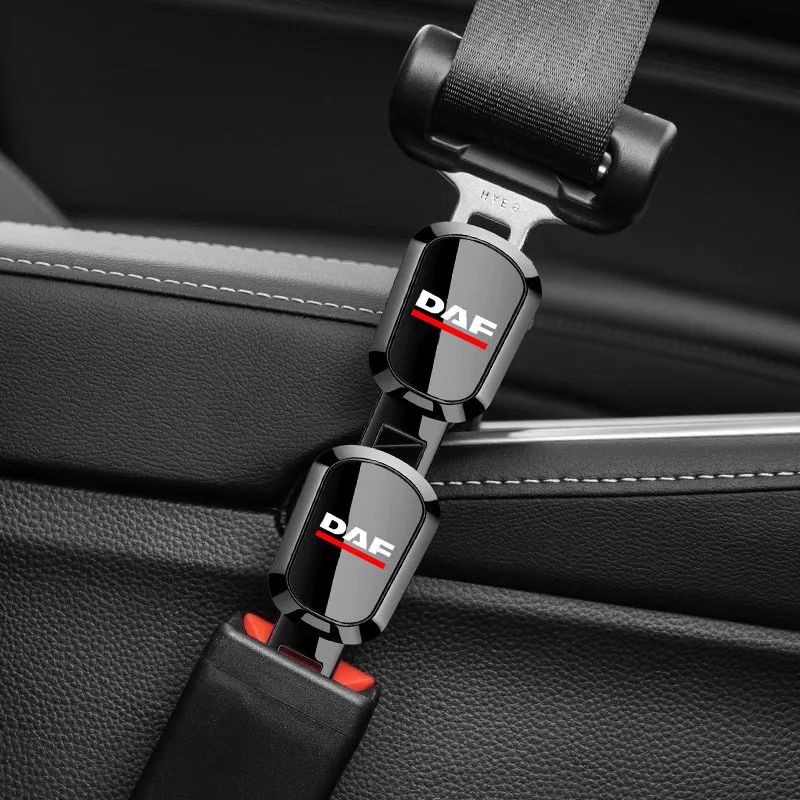 

1pc Car Seat Belt Extension Plug Metal Seat Belt Clip Adjustable Extender For DAF Car XF 95 105 Crbon Fiber Car Accessories