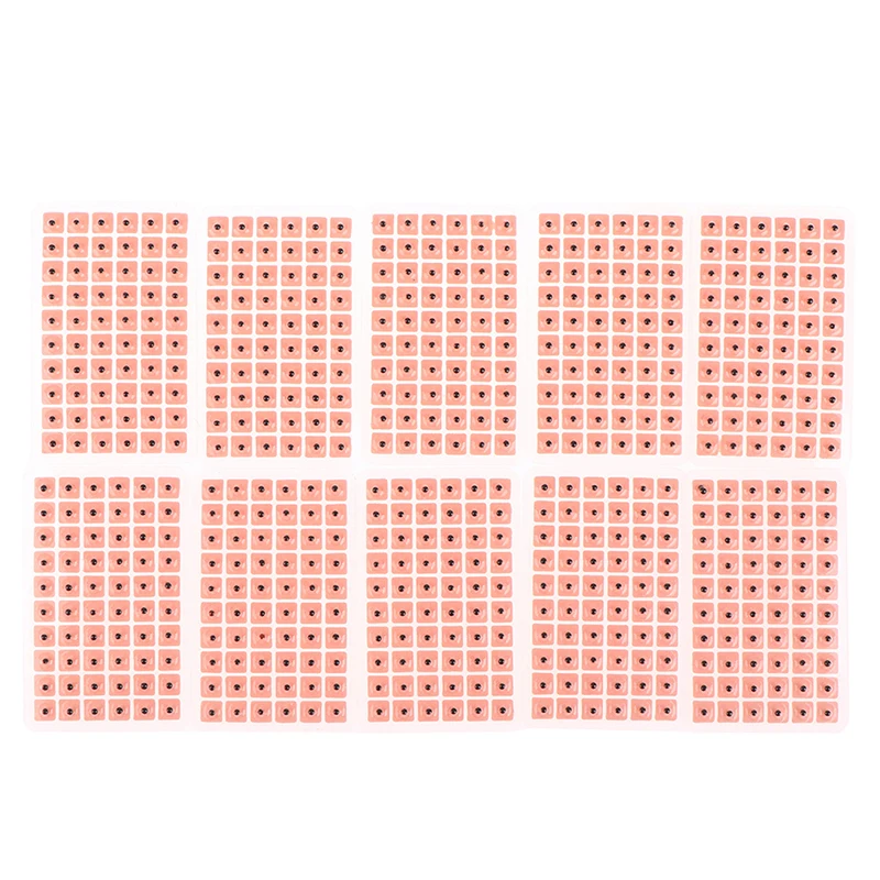 600Pcs Magnetic Beads Therapy Auricular Ear Auriculotherapy Acupuncture Therapy Ear Vaccaria Seeds Stickers Weight Loss Slim